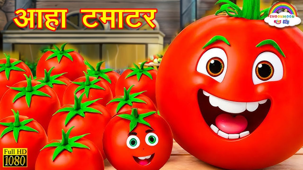 आहा टमाटर - Aaha Tamatar Bade Mazedar | Hindi Nursery Rhymes And Kids Song | Choonmoon Kids TV