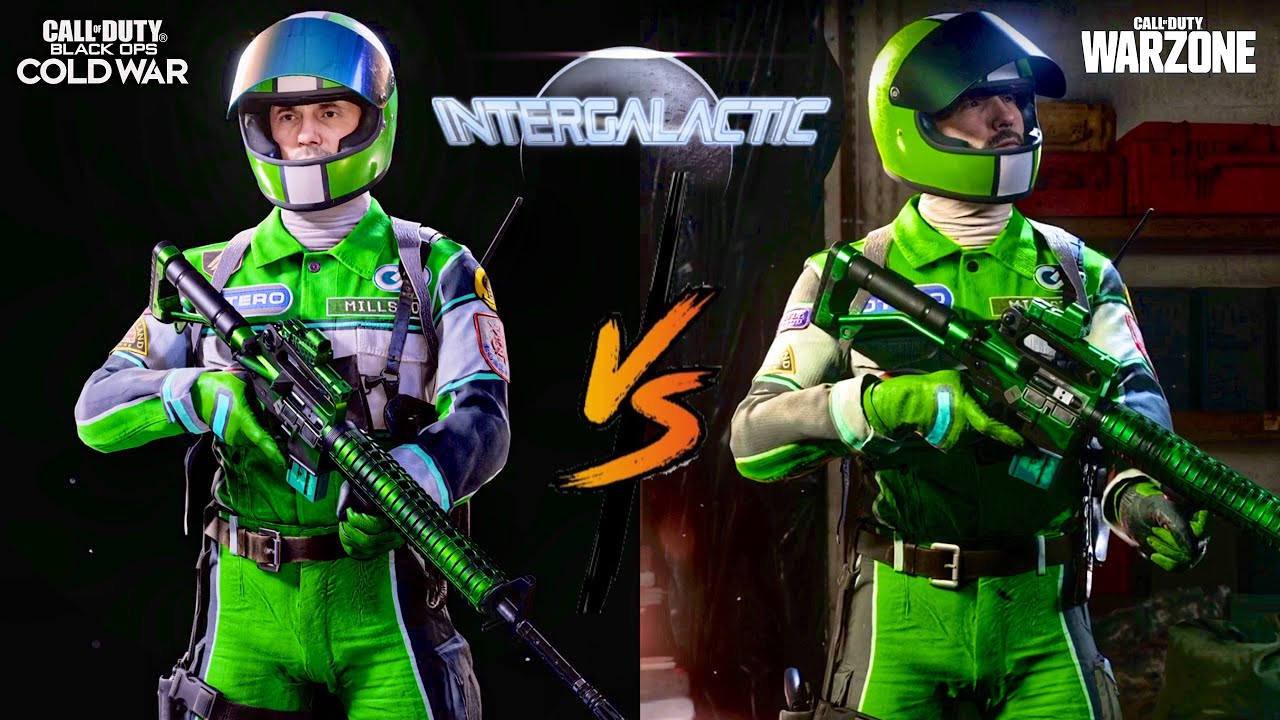 INTERGALACTIC BECK TEST PILOT Operator Skin Comparison | Cold War vs Warzone