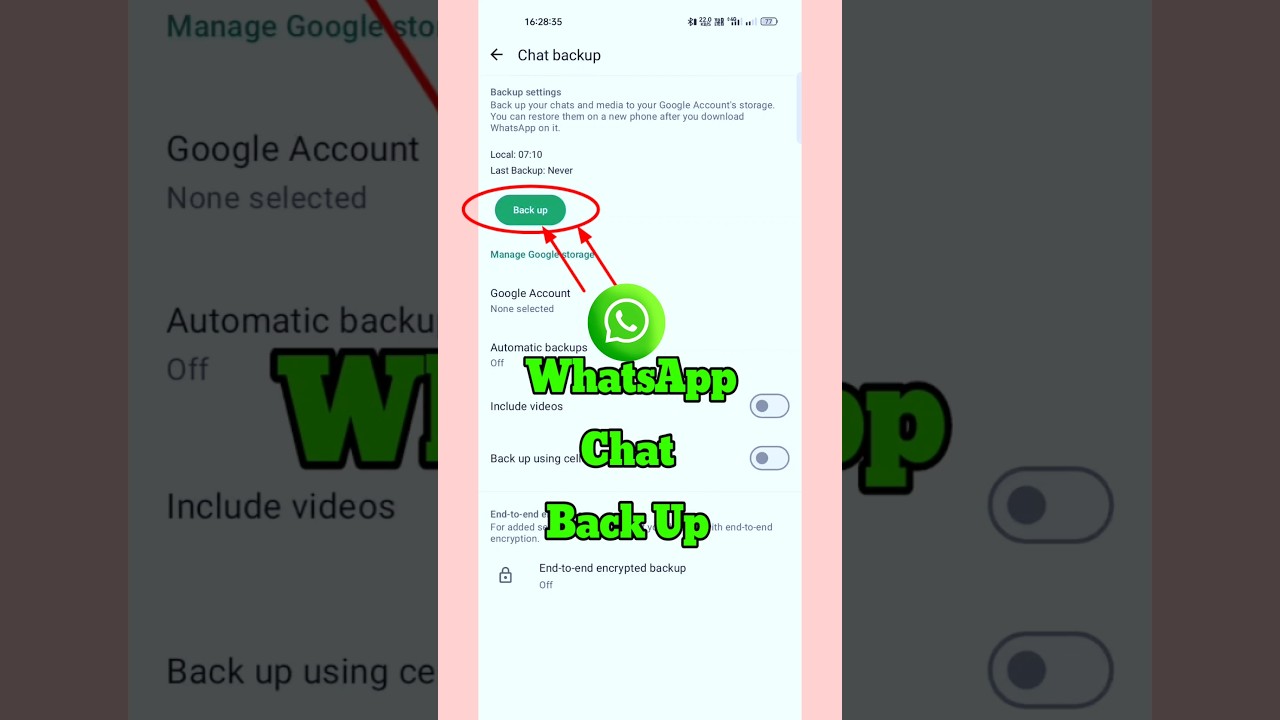 How to Backup Your WhatsApp Chat || Backup WhatsApp Chat || #shorts #viral #whatsapp
