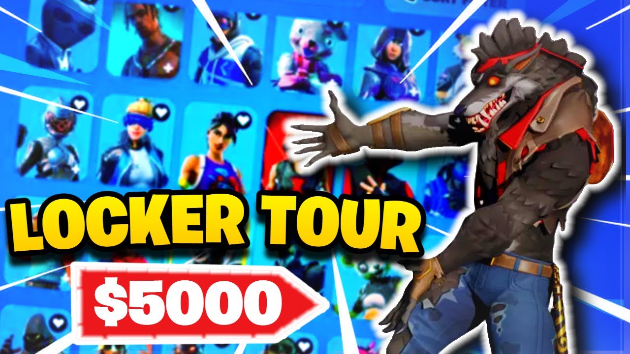 MY $5000 Fortnite LOCKER TOUR!!! (459 Skins)