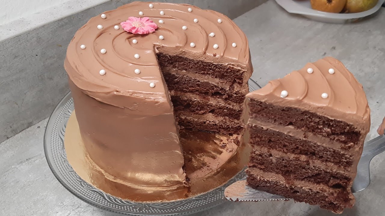 Layer cake au chocolat facile et minimaliste - ganache montée inratable #chocolat #anniversaire