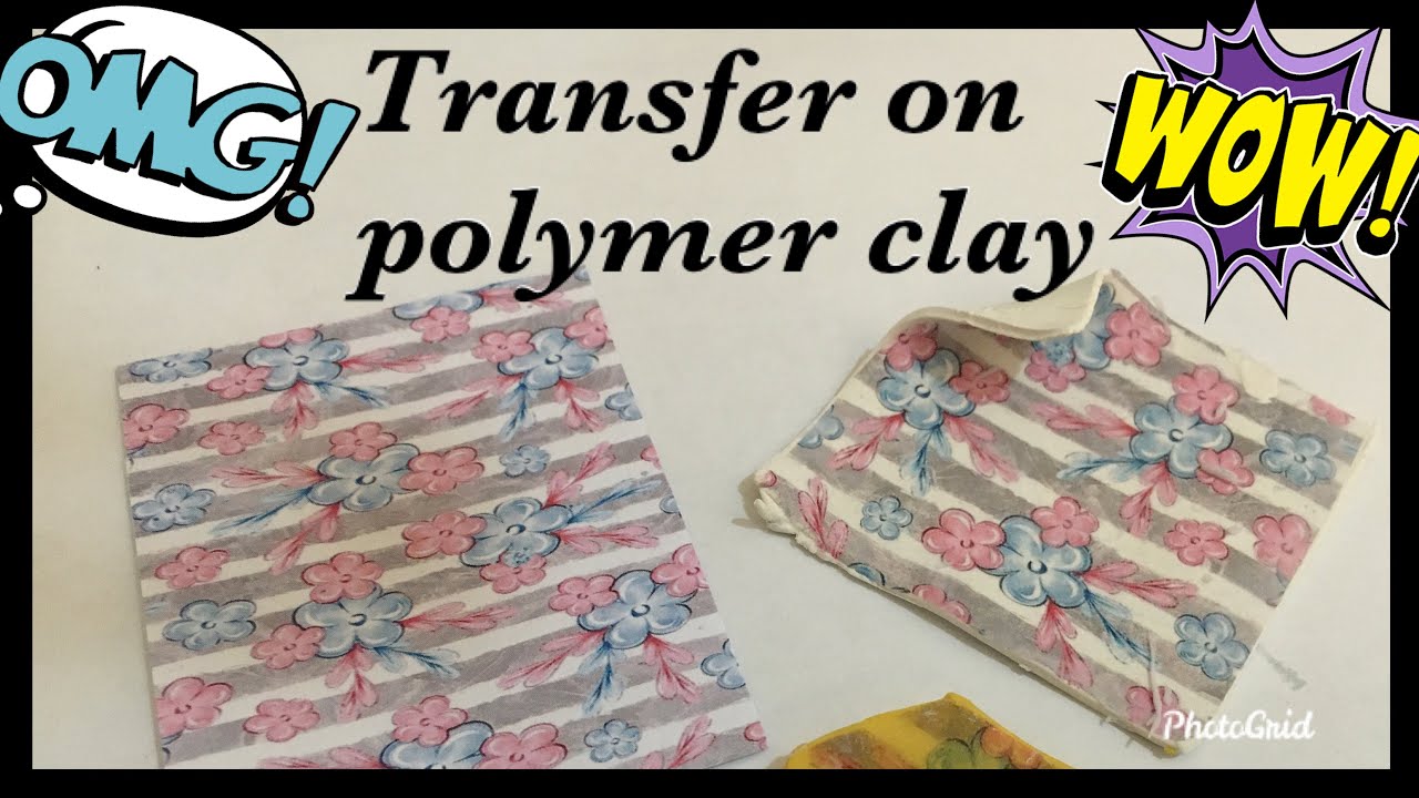 تكنيك الترانسفير لأي صوره علي الصلصال الحراري بتفاصيله Transfer on polymer clay tutorial