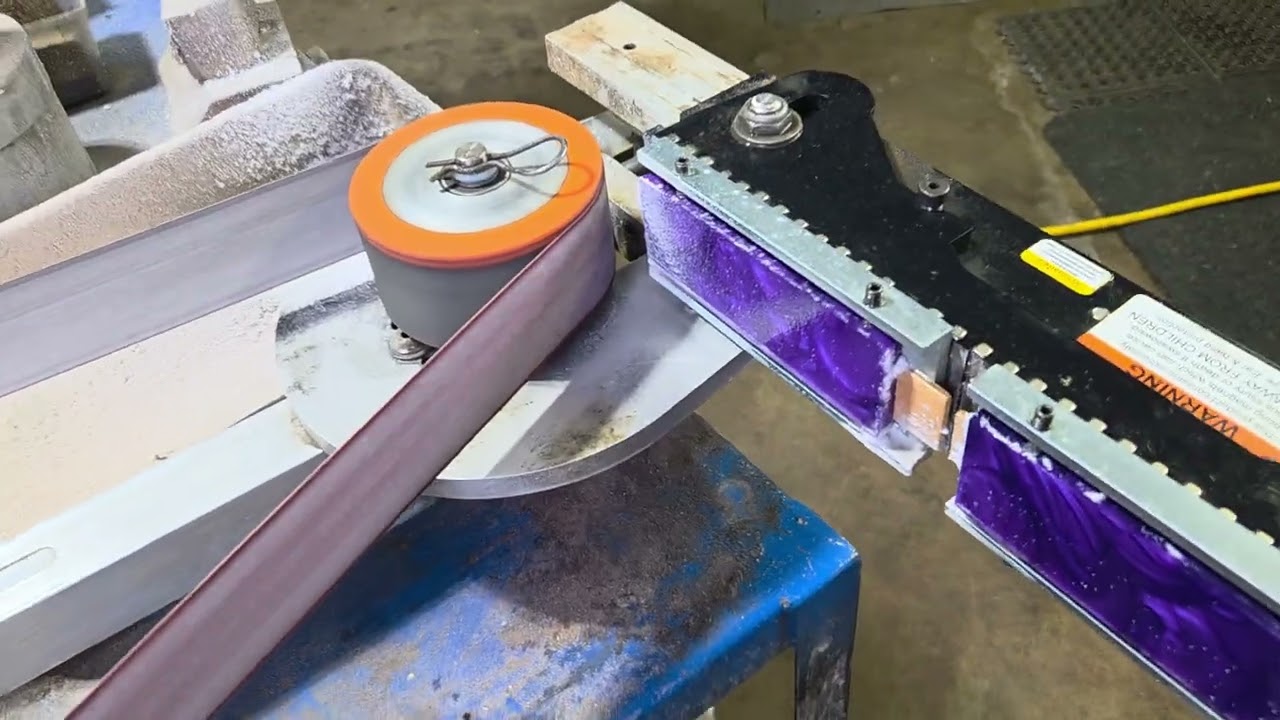 MT purple fillet handle scales