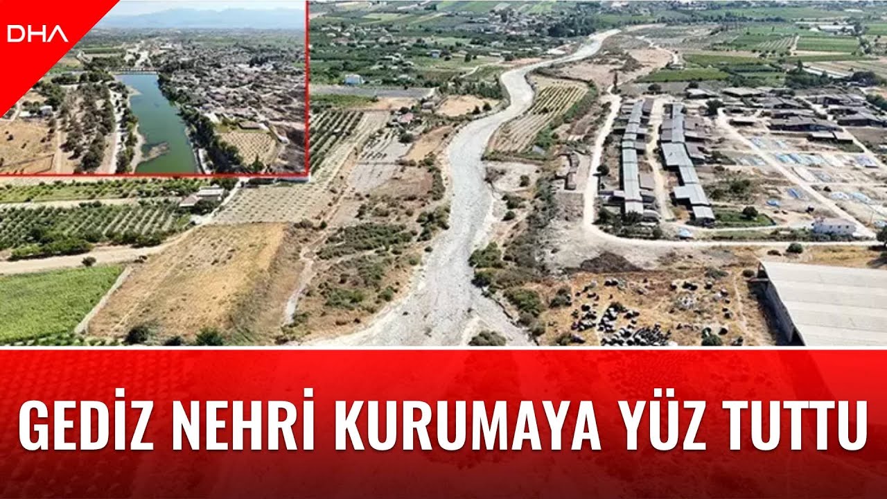 Gediz Nehri kurumaya y&uuml;z tuttu