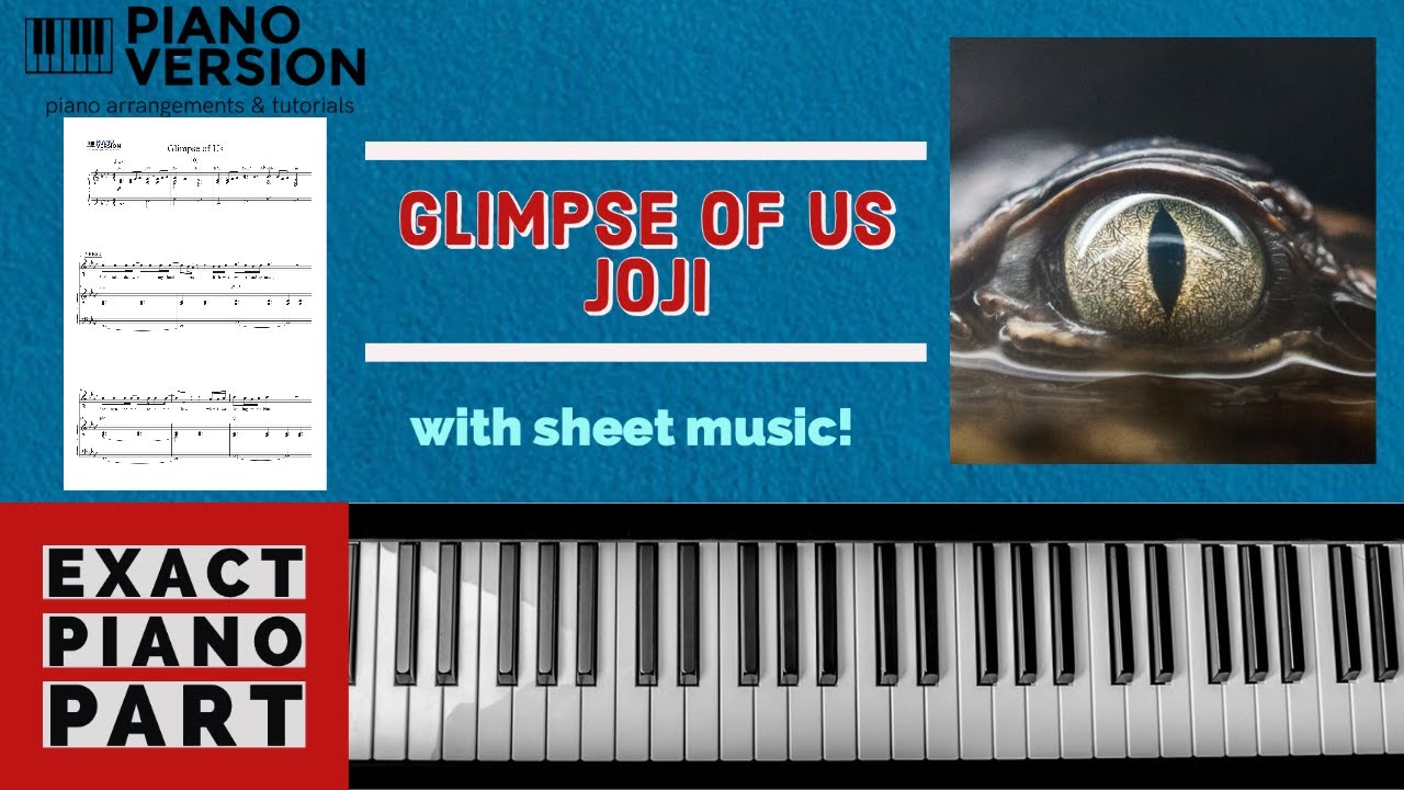 Piano Playalong GLIMPSE OF US by Joji with sheet music, chords and lyrics