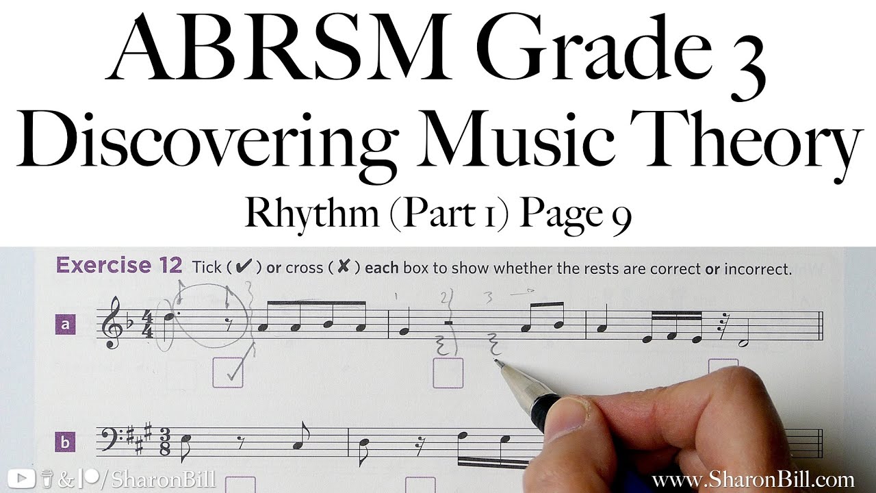 ABRSM &laquo;Открытие музыкальной теории&raquo; для 3 класса, ритм (часть 1), страница 9 с Шэрон Билл