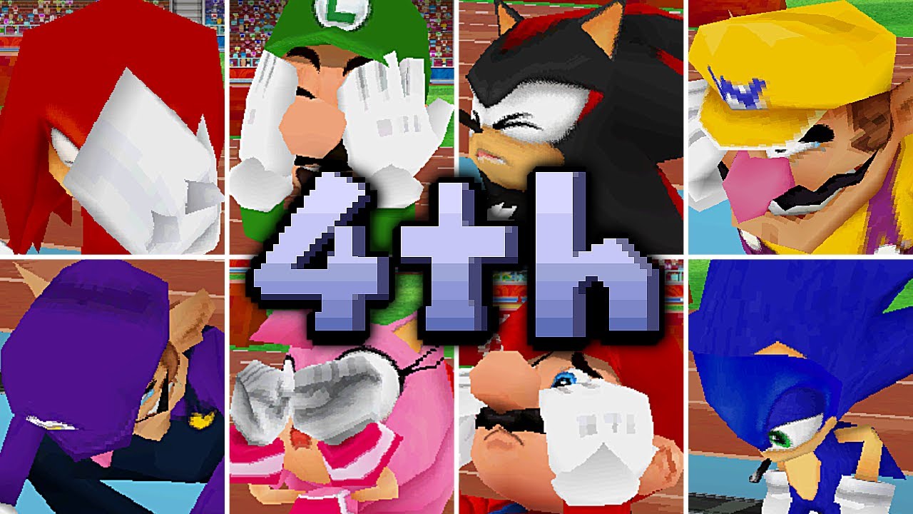 Mario & Sonic at the Olympic Games [DS] - All 4th Place Losing Animations
