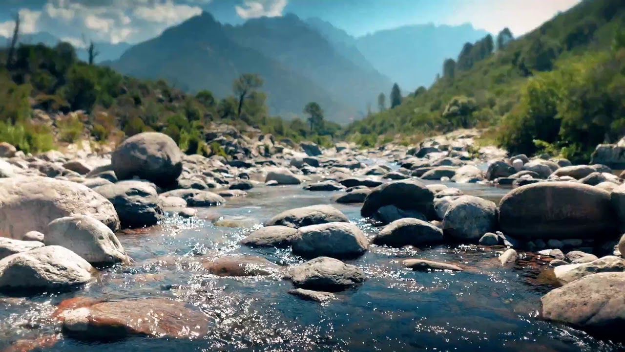 Bonito rio de monta&ntilde;a * Ambiente relajante * Sonidos de la naturaleza