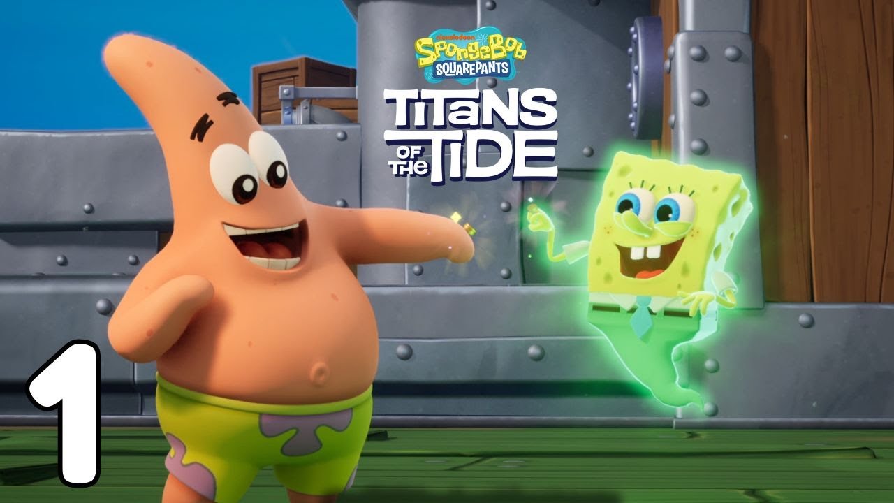 Spongebob Titans of the Tide Walkthrough Part 1 (PC) Goldfish Island