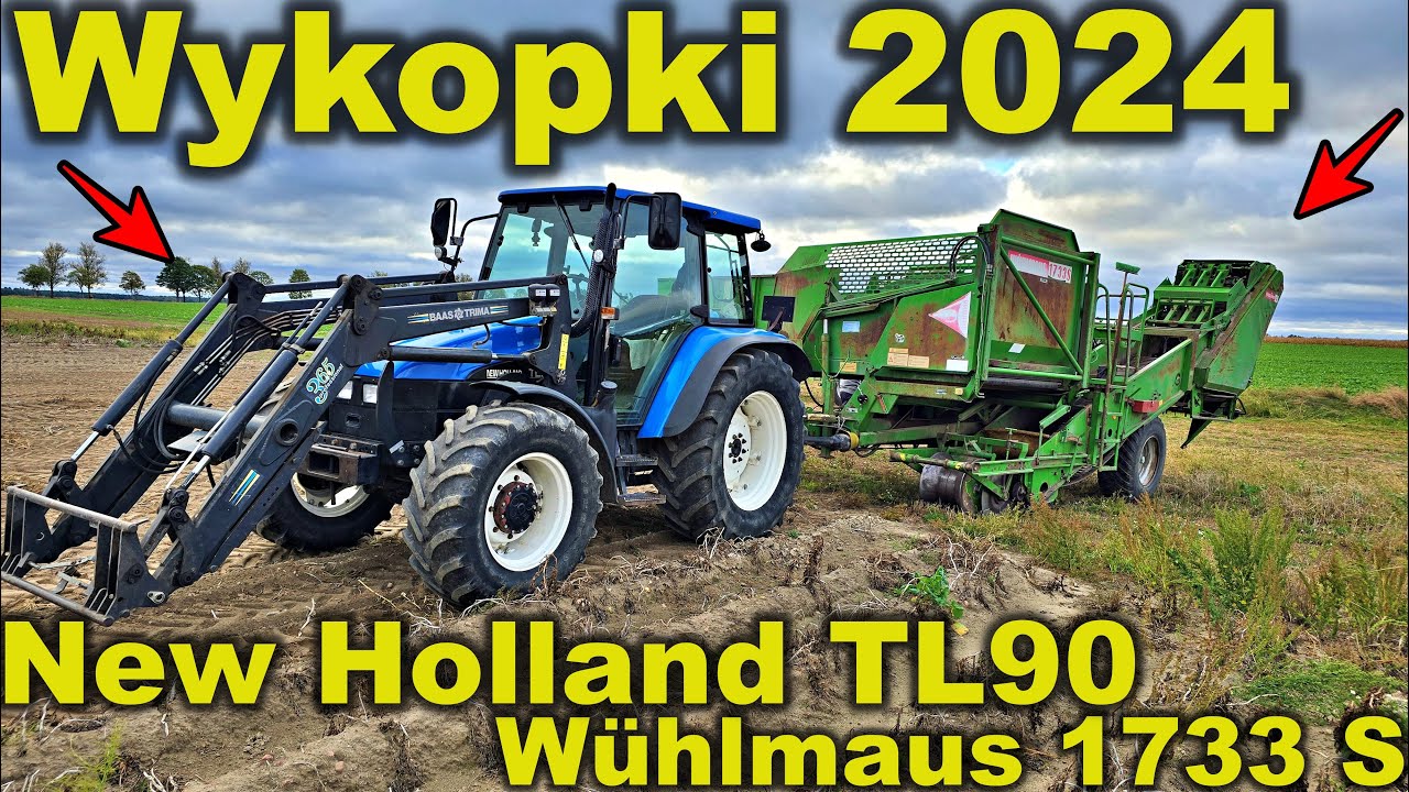 Wykopki 2024 - New Holland TL90 + Wühlmaus 1733 S | Różne ujęcia z pracy kombajnu