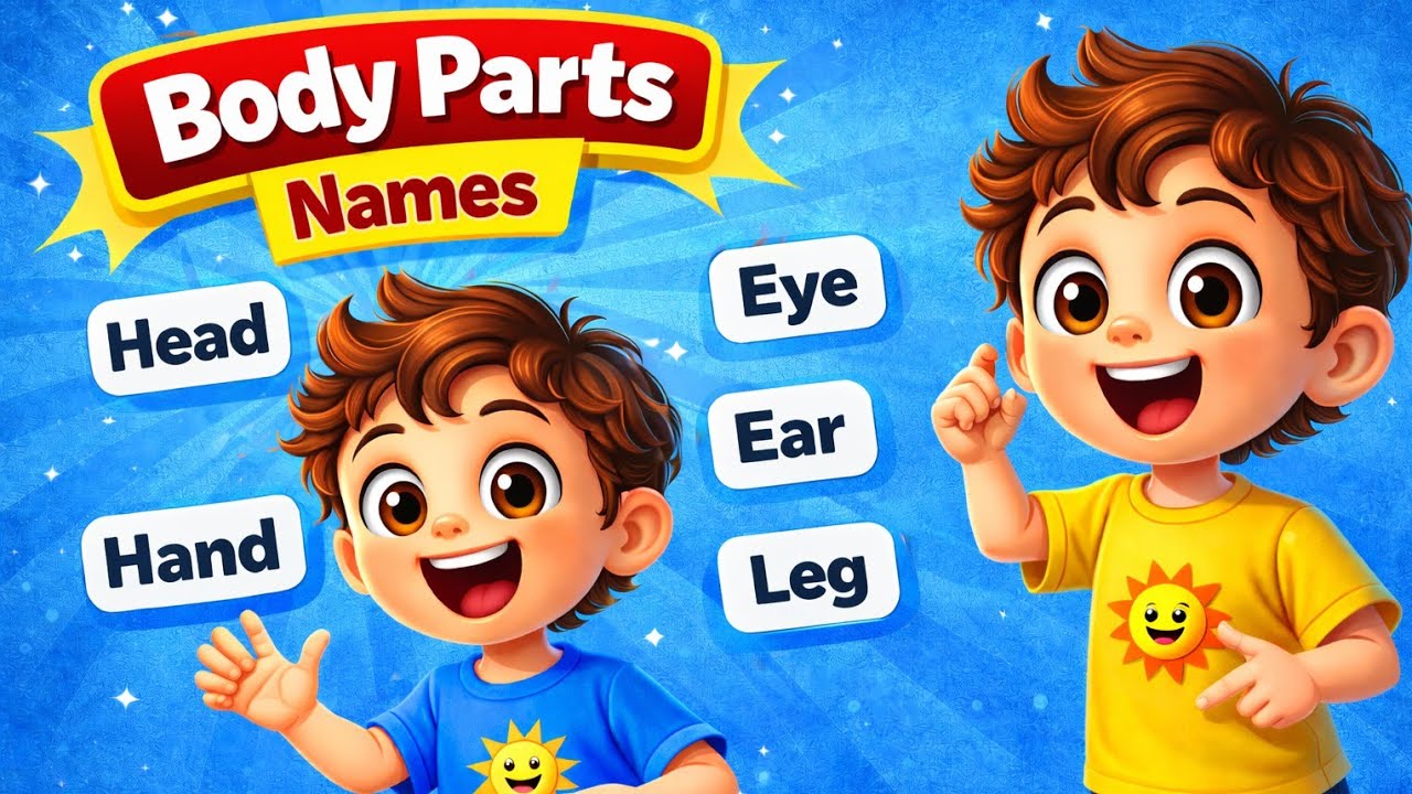 Body Parts Name for Kids | Learn Human Body Parts in Easy Hinglish 