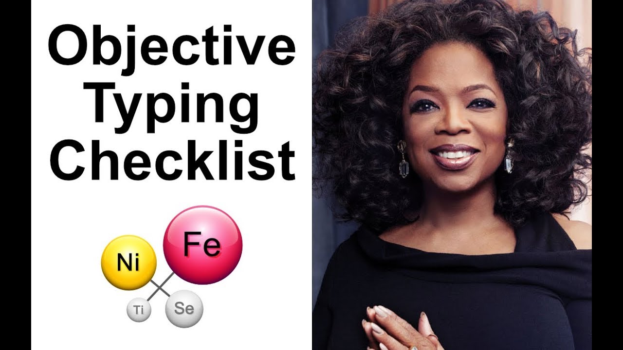 Objective Typing Checklist Example