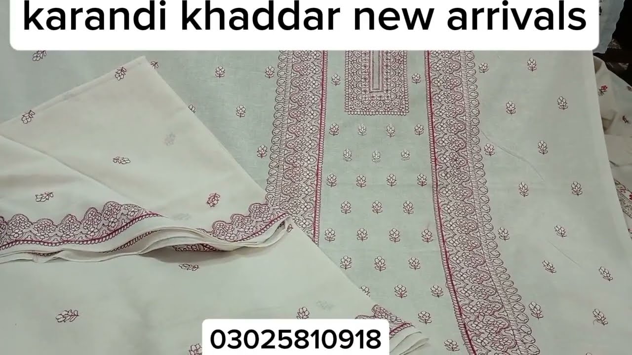 Unstitch winter karandi khaddar collection | Breeze embroidery 3pc