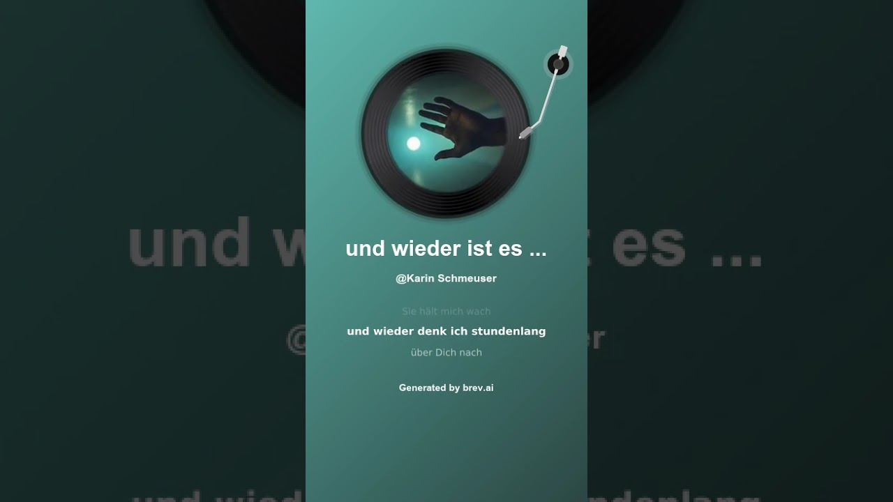 und wieder ist es meine Sehnsucht