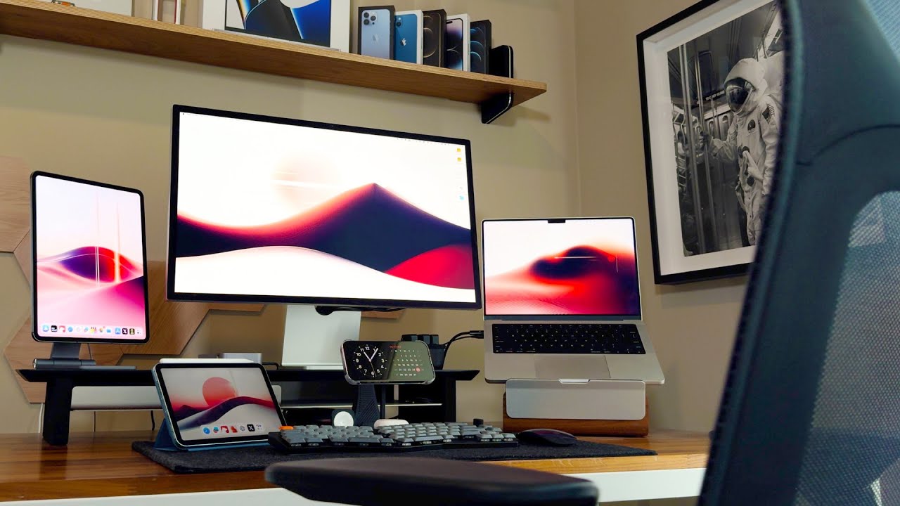 Мой САМЫЙ ЛЮБИМЫЙ вариант расположения стола! (5 экранов Apple!)
