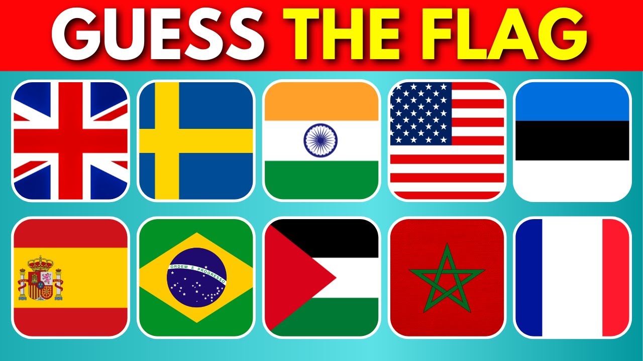 Guess The Flag 🌍 LEVEL EASY, MEDIUM AND HARD 🟢🟡🔴