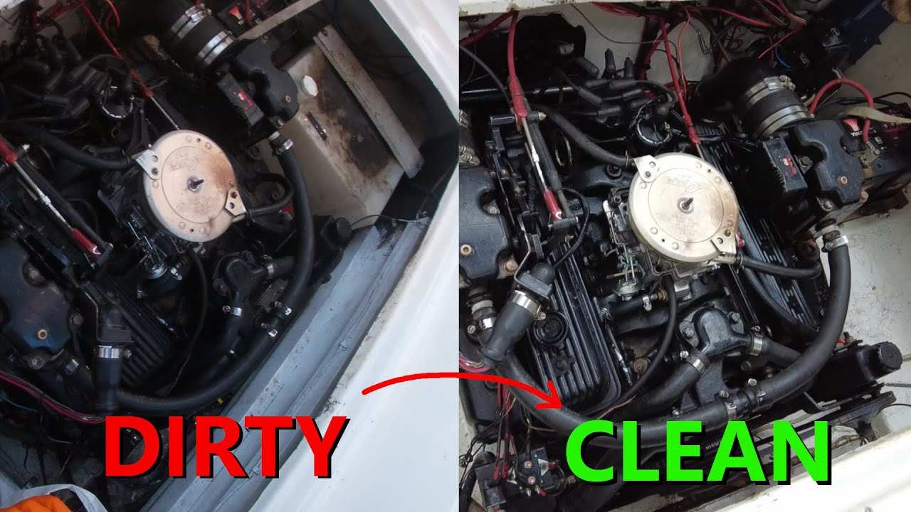 Cleaning my boat engine bay!