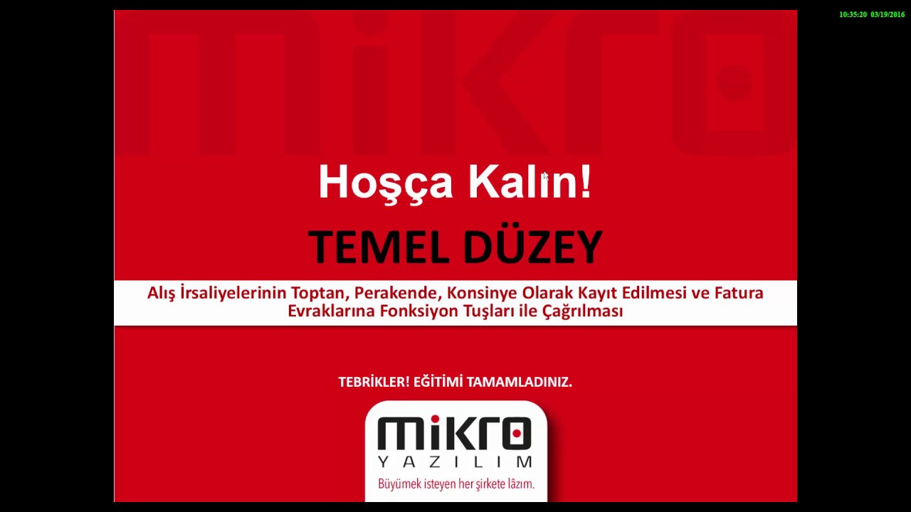 Mikro Yazılım Alış İrsaliyesi Türleri ve Faturalaştırma İşlemleri Eğitimi