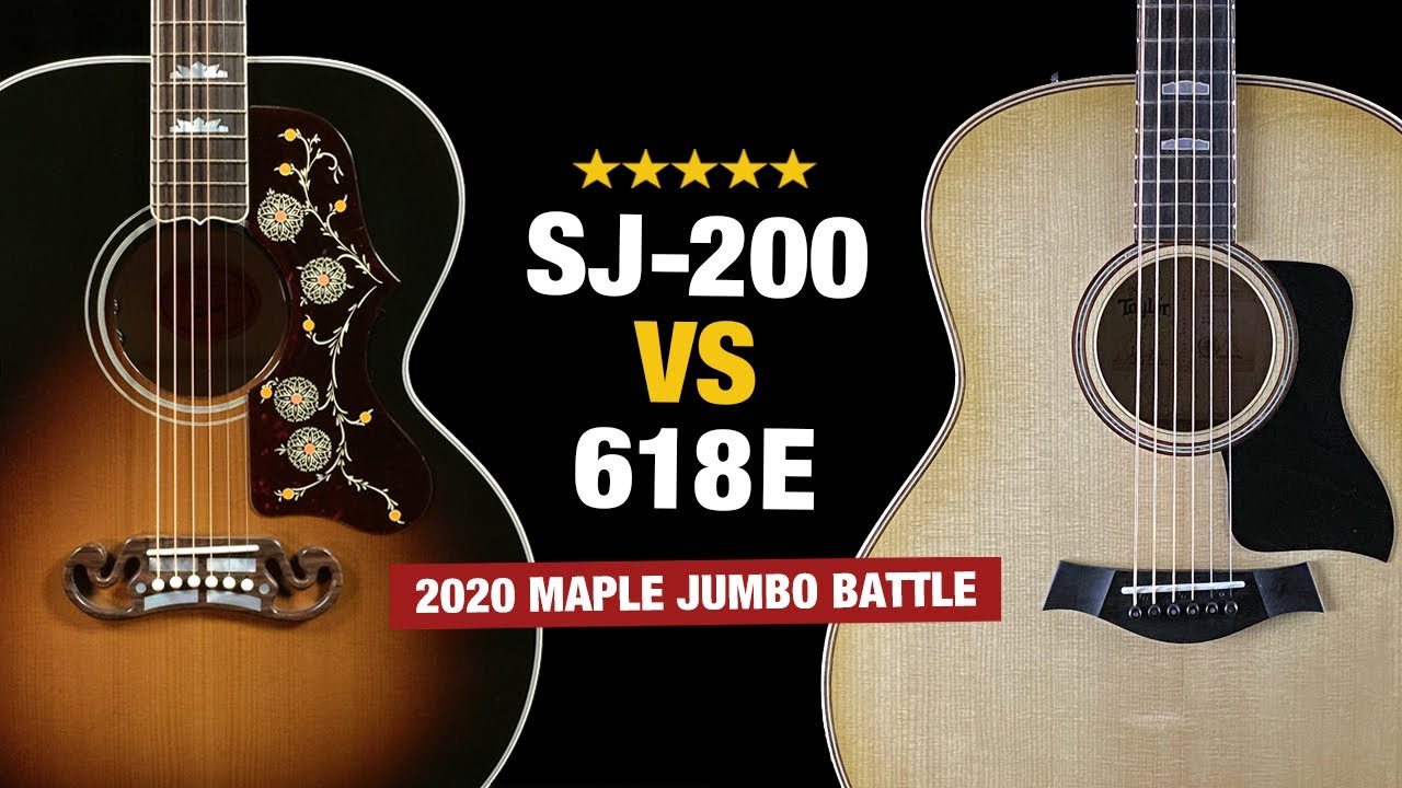 Gibson J-200 против Taylor 618e &mdash; битва Maple Jumbo 2020