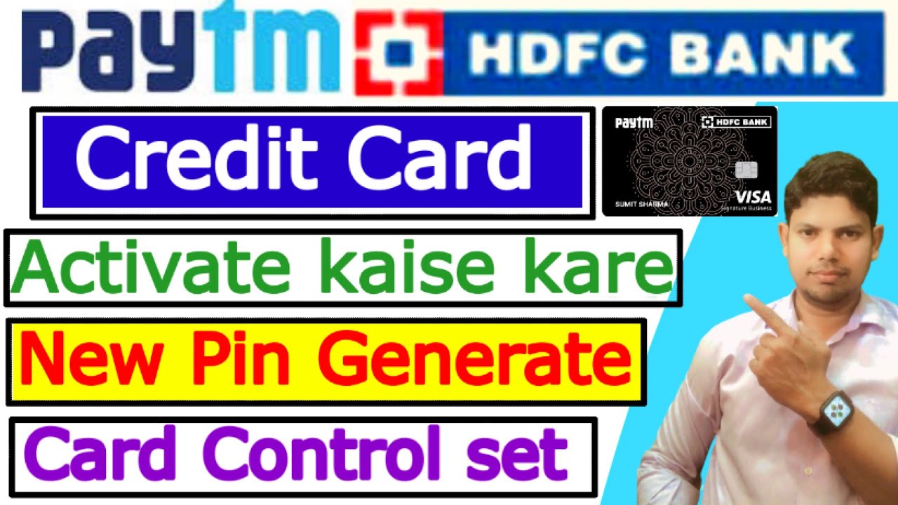 Paytm HDFC Credit Card Pin Generation | How to Activate Paytm HDFC Credit Card | New Pin generation