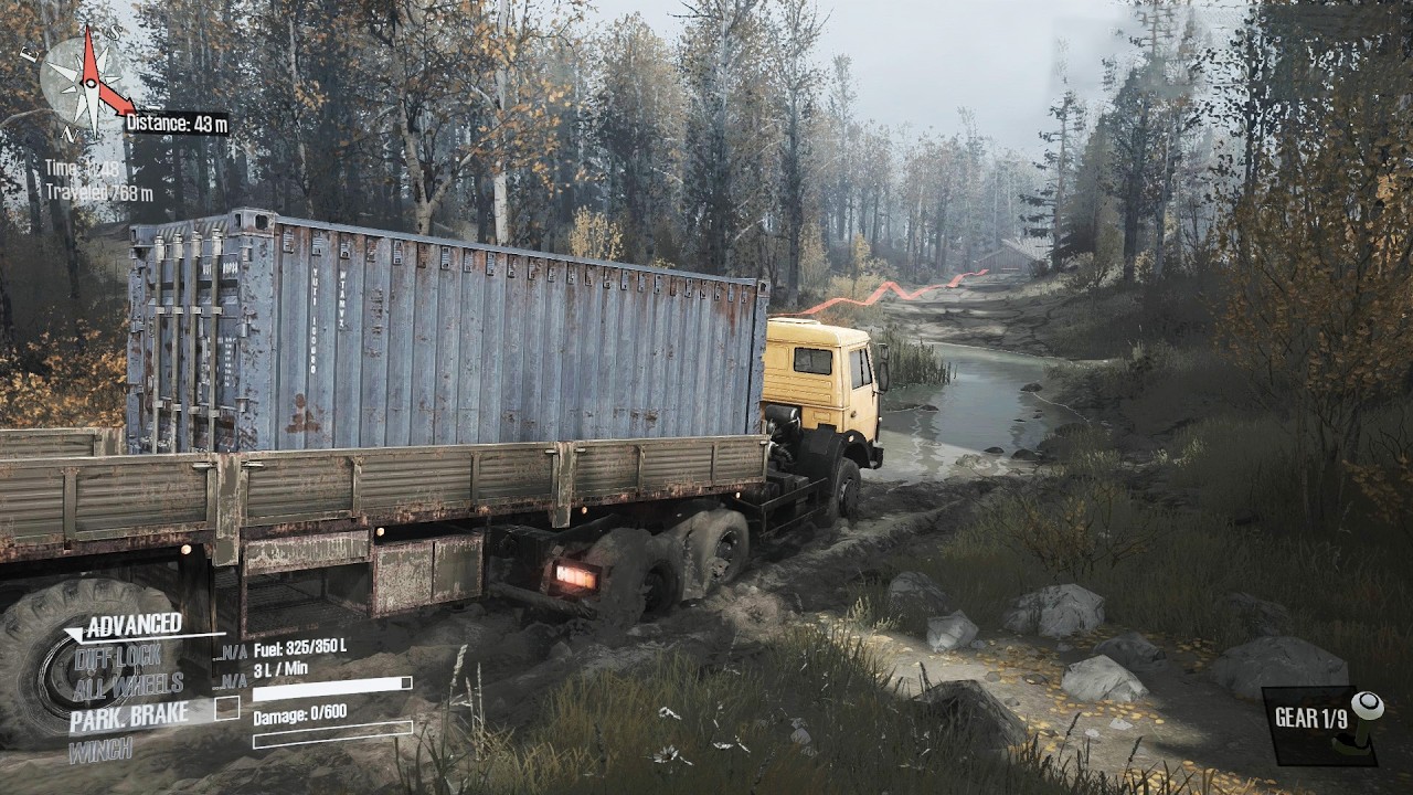 Stuck or Survive? Delivering a Giant Container Through Mud Forest