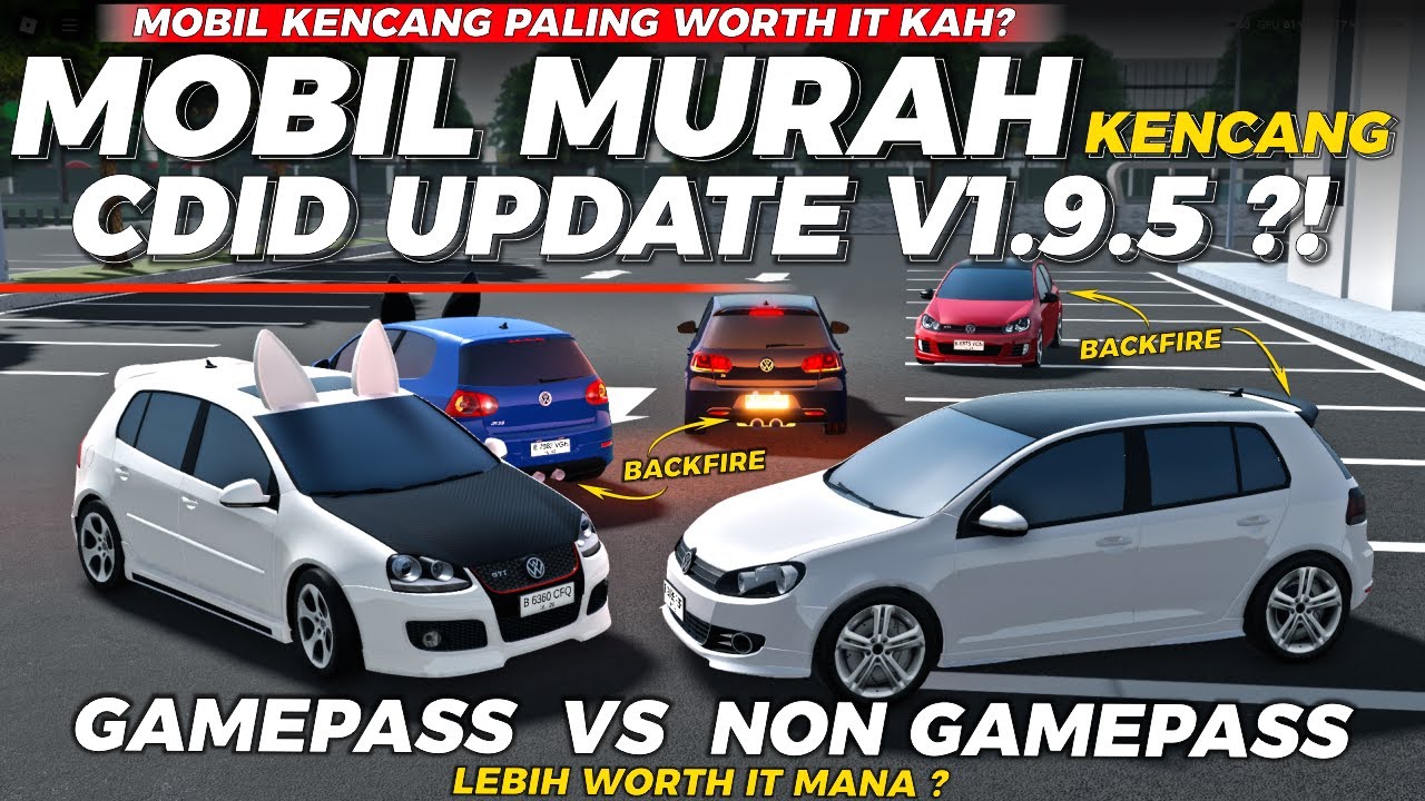 Lagi RAME‼️​ Mobil GOLF Seharga 100 Juta NON GP TEMBUS 350 + BACKFIRE?! Apakah Betul⁉️- Roblox CDID