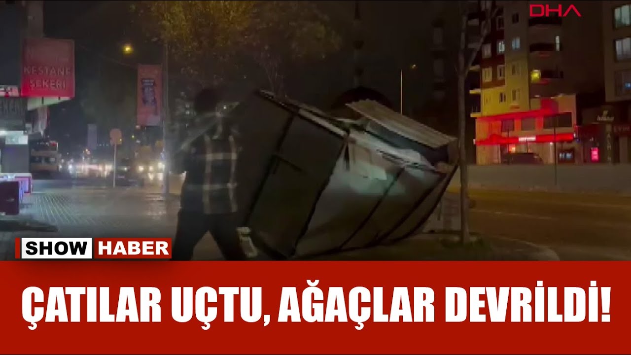 Bursa'da lodos etkili oldu, uçan çatı parçası otomobilin üzerine devrildi!