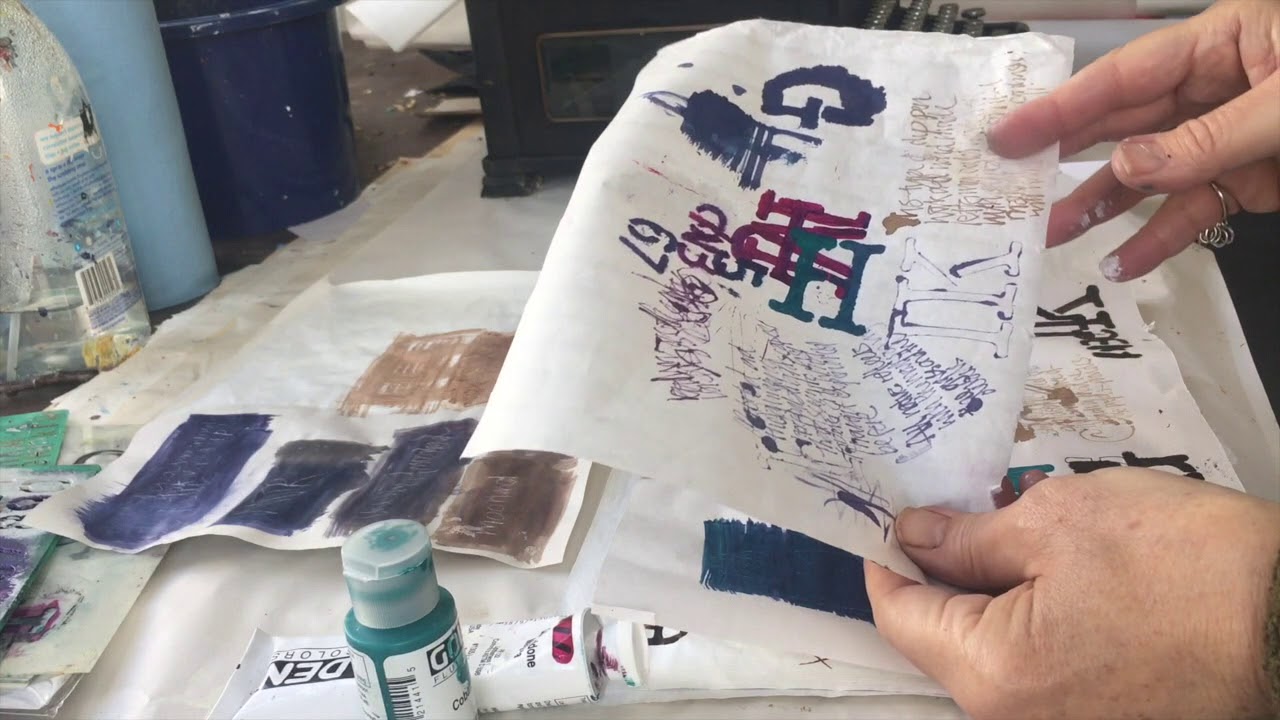 creating text for use in paintings