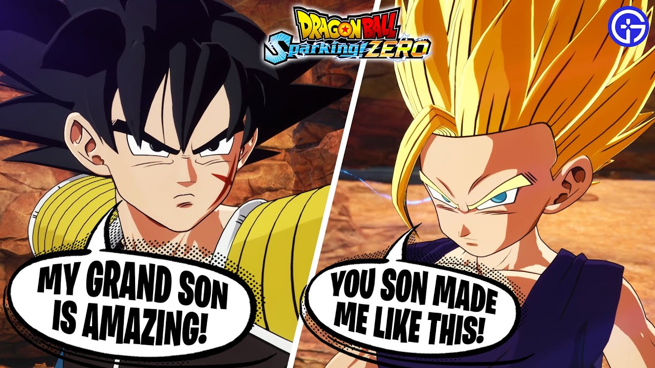 Бардок встречает Гоку и его семью в Dragon Ball: Sparking Zero