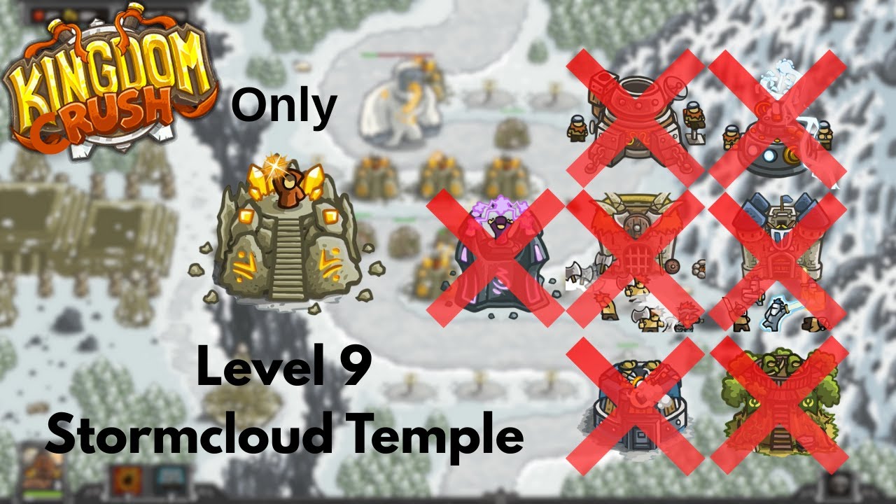 Kingdom Rush - Stormcloud Temple - Veteran - Only Sorcerer Mage Tower