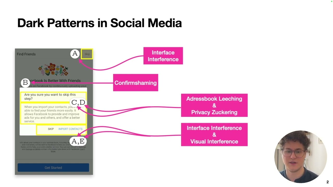 Defending Against the Dark Arts: Recognising Dark Patterns in Social Media