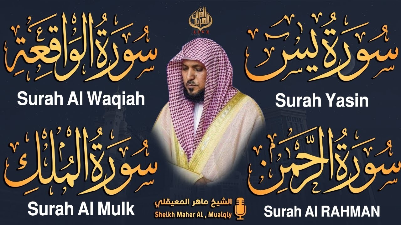 Surah Yaseen (Yasin) | Surah Rahman | Surah Waqiah | Surah Mulk | Shaikh Maher Al Muaiqly