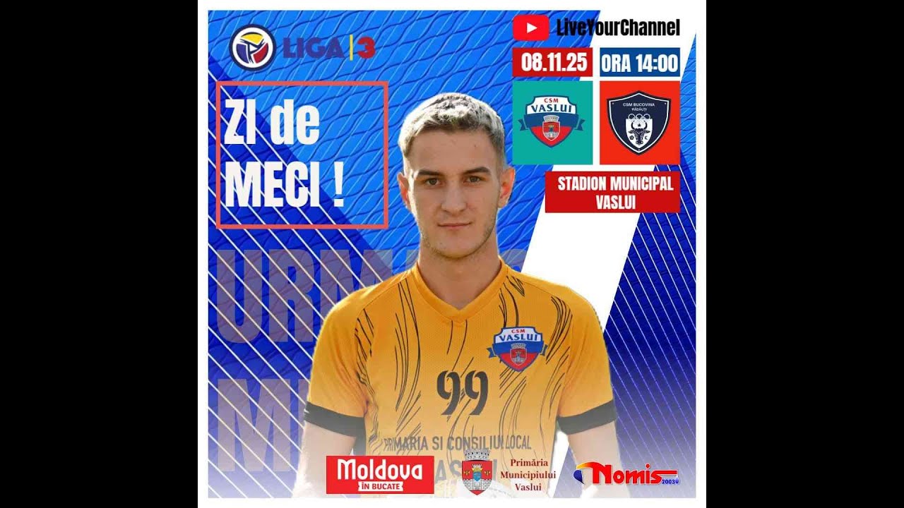 #1457 #FOTBAL - LIGA 3: CSM VASLUI - CSM BUCOVINA RADAUTI 1-2 | ETAPA 12 | SERIA 1