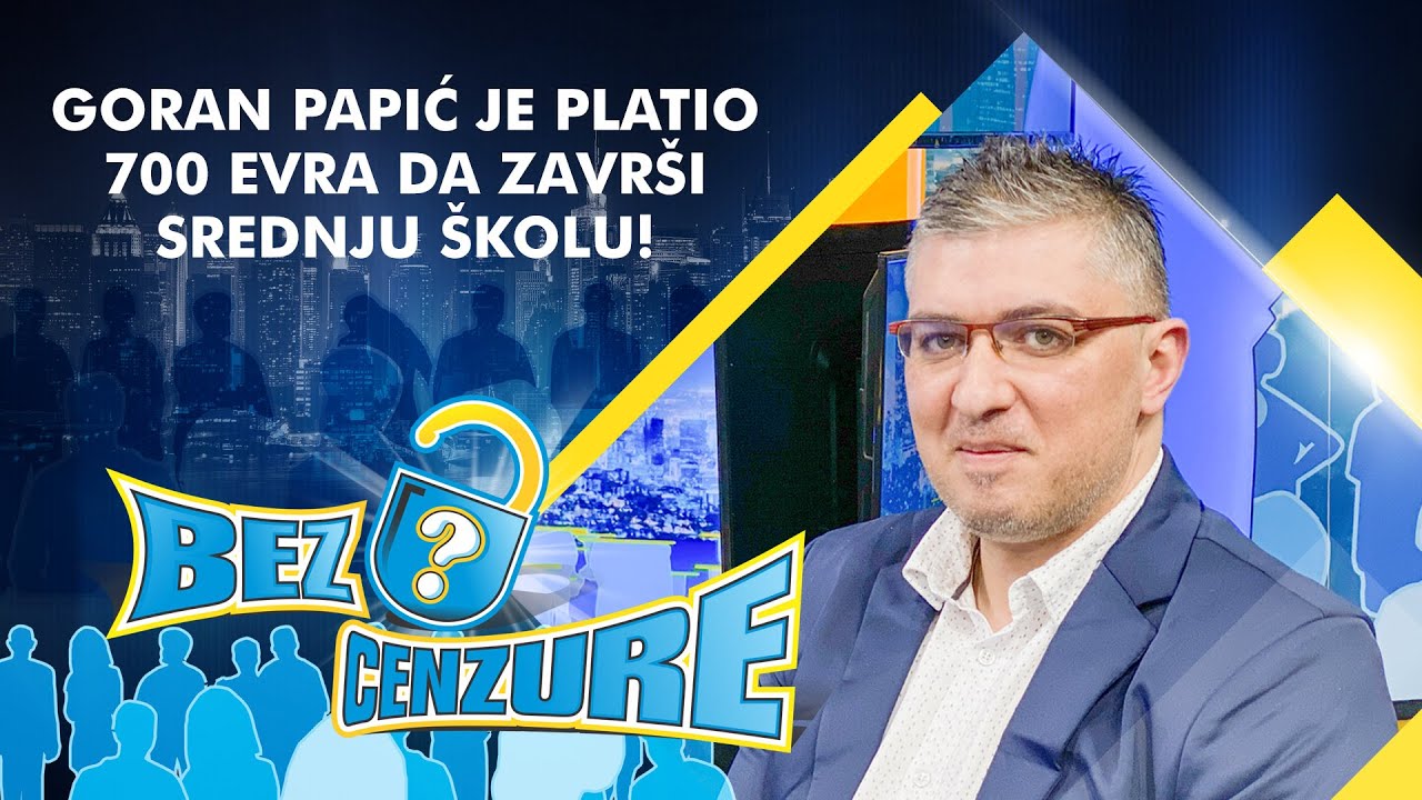 Milan Dumanović - Goran Papić je platio 700 evra da zavr&scaron;i srednju &scaron;kolu!