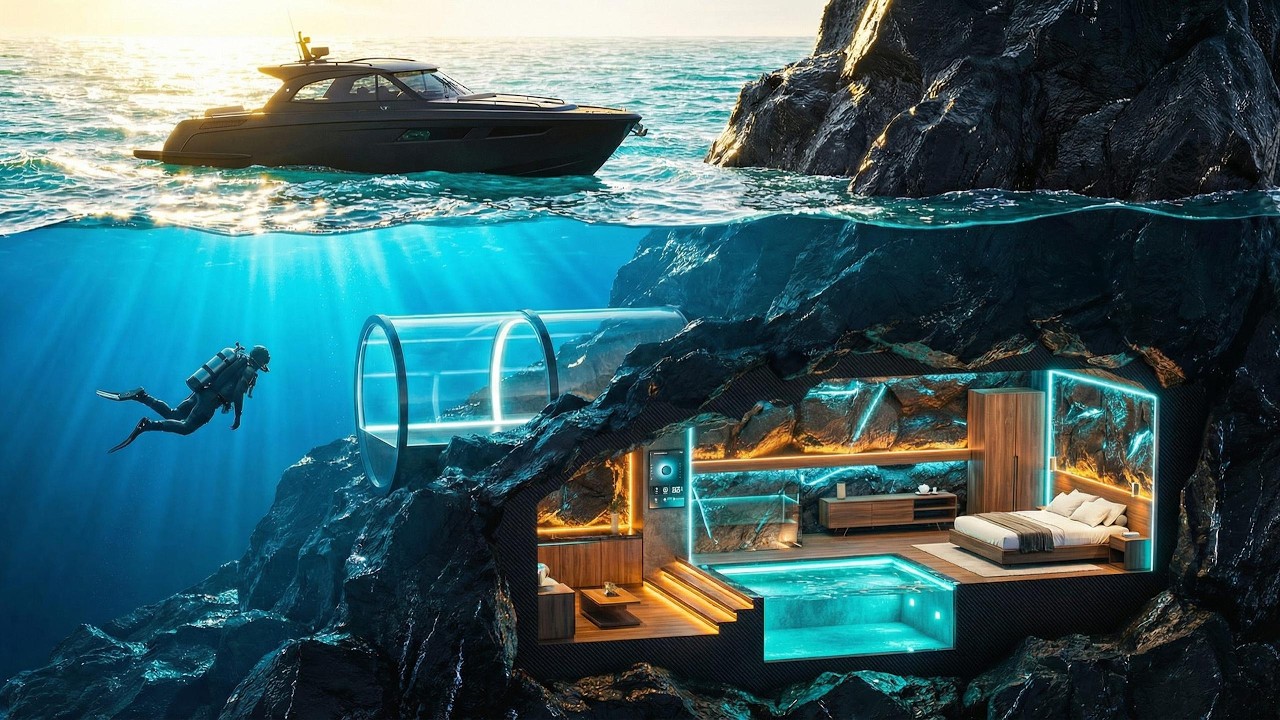 I Turned an Abandoned UNDERWATER CAVE into a $10,000,000 Secret Base (POV)