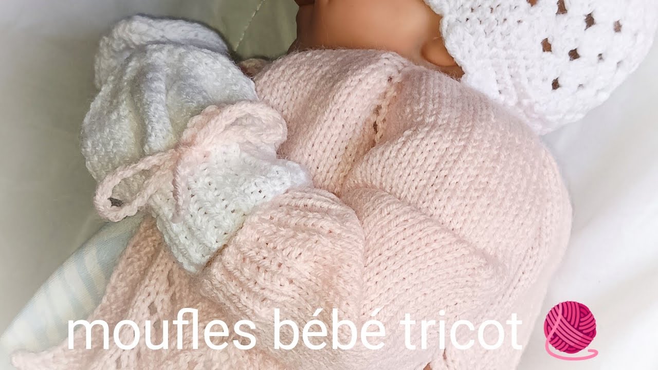 Moufles bébé naissance / 3 mois au tricot 🧶