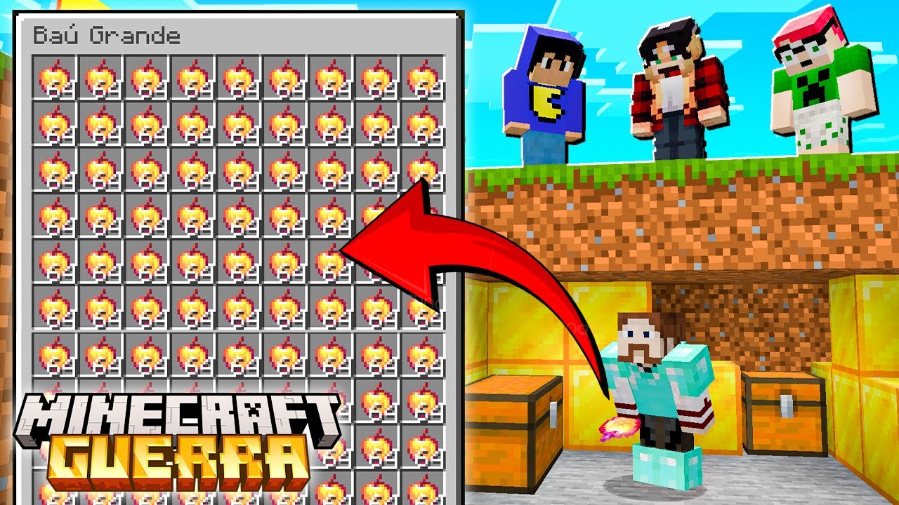 Eles NÃO PODEM SABER que fiz FARM INFINITA de MAÇÃ DOURADA no MINECRAFT GUERRA