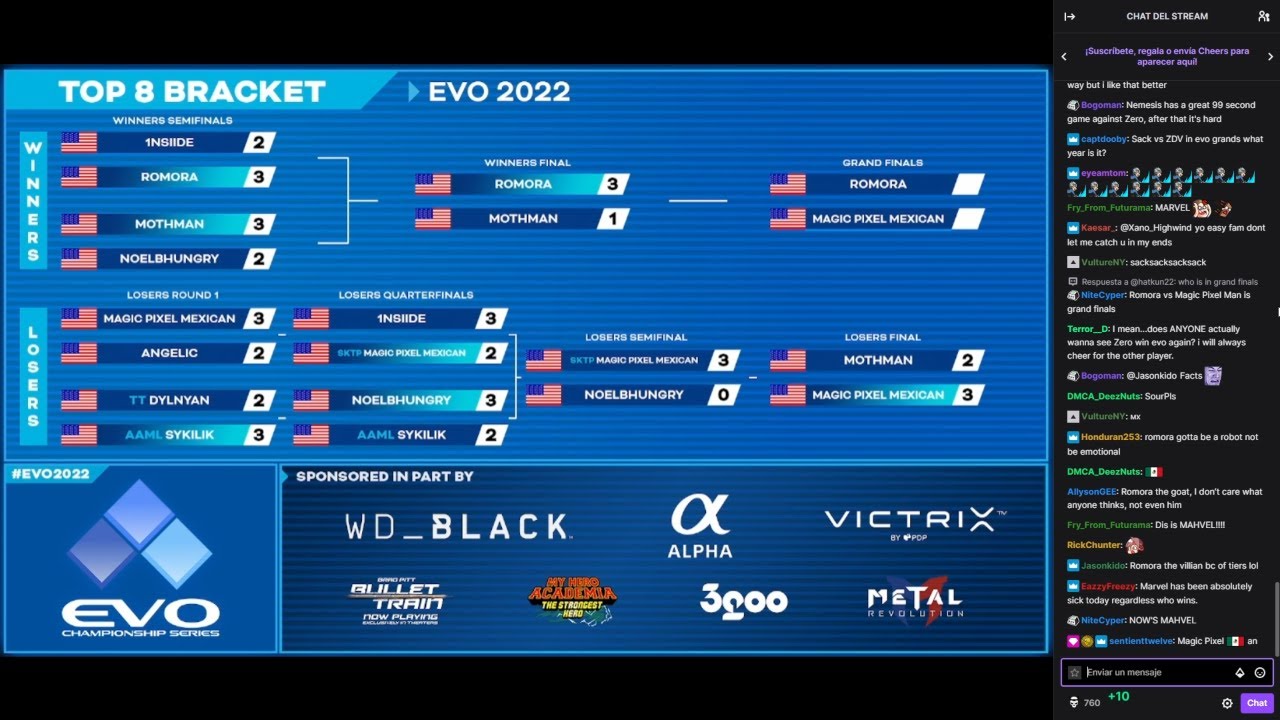 EVO 2022 | Grand Finals Ultimate Marvel vs Capcom 3 - Twitch [1080p 60fps]