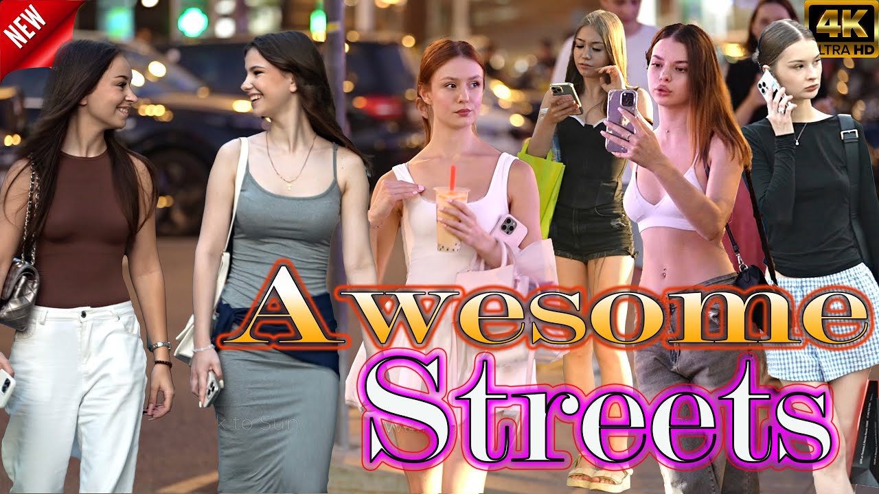 💓4K AMAZING STYLISH GIRLS AND YOUNG MEN IN THE VERY CENTER OF MOSCOW