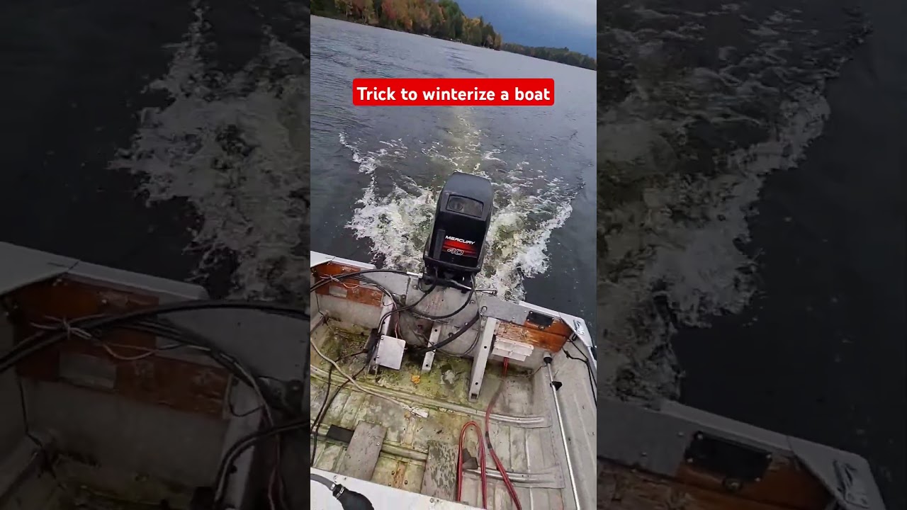 Trick for winterizing a boat, unplug the fuel let the motor run dry #boat #boating #boats #lifetips