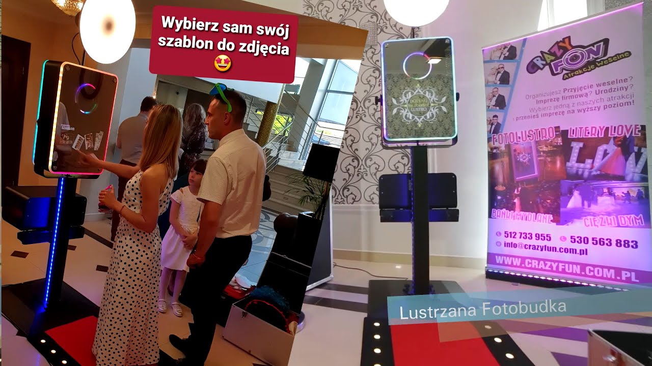 Fotobudka Lustrzana na wesele Białystok Ciechanowiec - Crazy Fun Atrakcje Weselne
