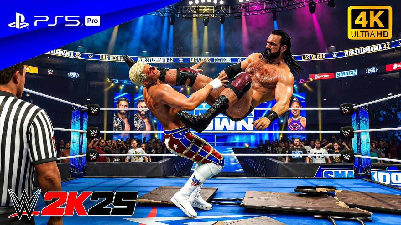 WWE 2K25 - Cody Rhodes vs. Drew Mcintyre - WWE Championship at Smackdown | PS5&trade; Pro [4K60]