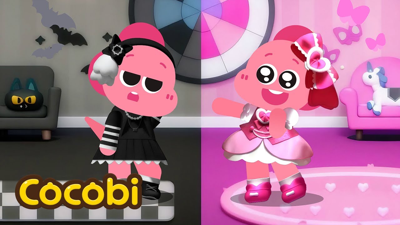 🌸Rosa vs Preto🌸  | 🖤Pink vs Black🖤 | Canciones Infantiles | Kids Songs & Toys | Cocobi Brinquedos