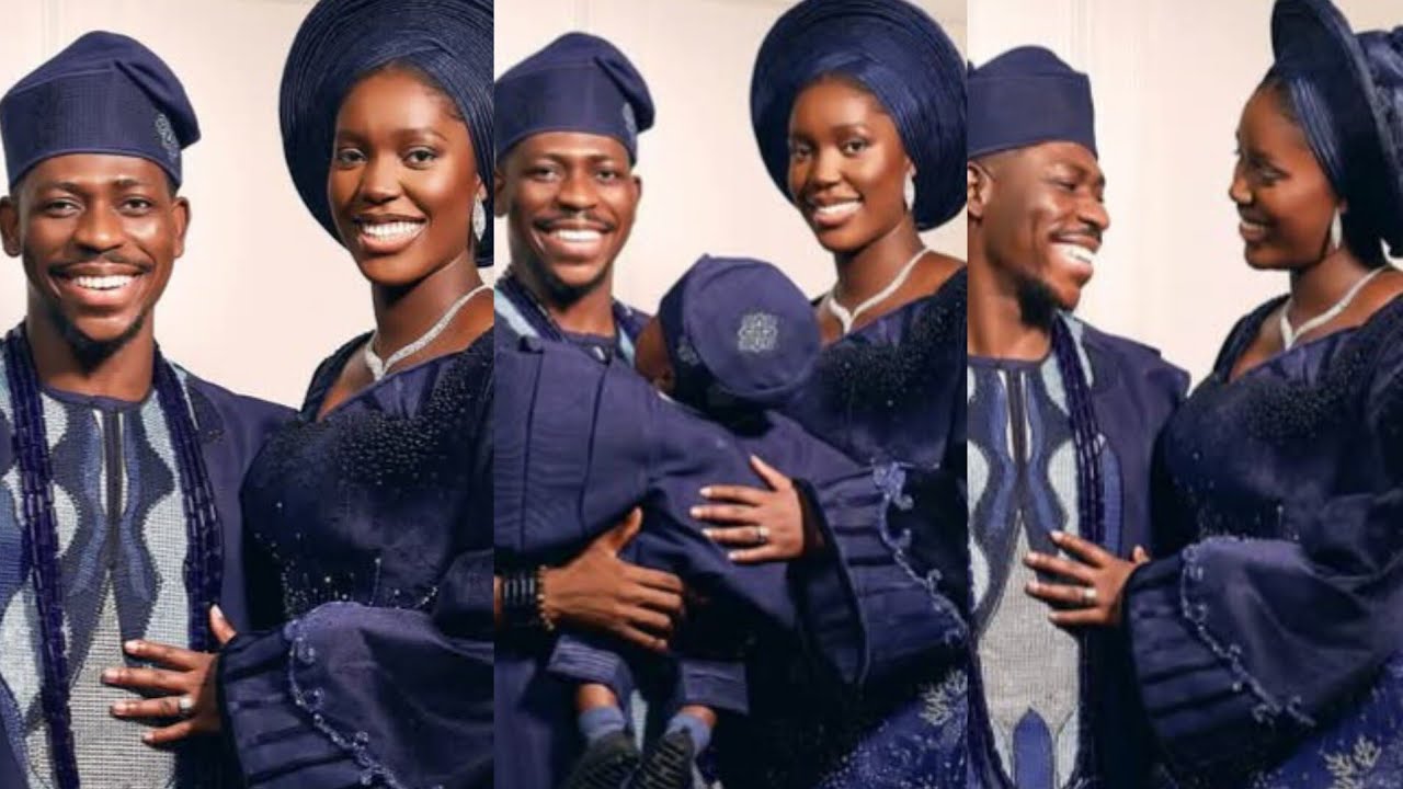 Netizens reacts to Marie bliss outfit for their baby's dedication in Abuja