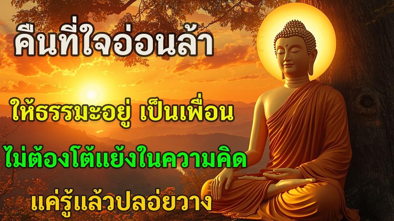 คืนที่ใจอ่อนล้า ให้ธรรมะอยู่ เป็นเพื่อนไม่ต้องโต้แย้งในความคิด แค่รู้แล้วปลอ่ยวาง