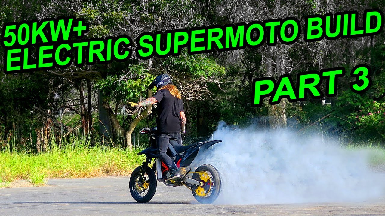 50KW ELECTRIC SUPERMOTO MX BUILD [EP 3] FIRST RIDE & HOSPITAL TRIP