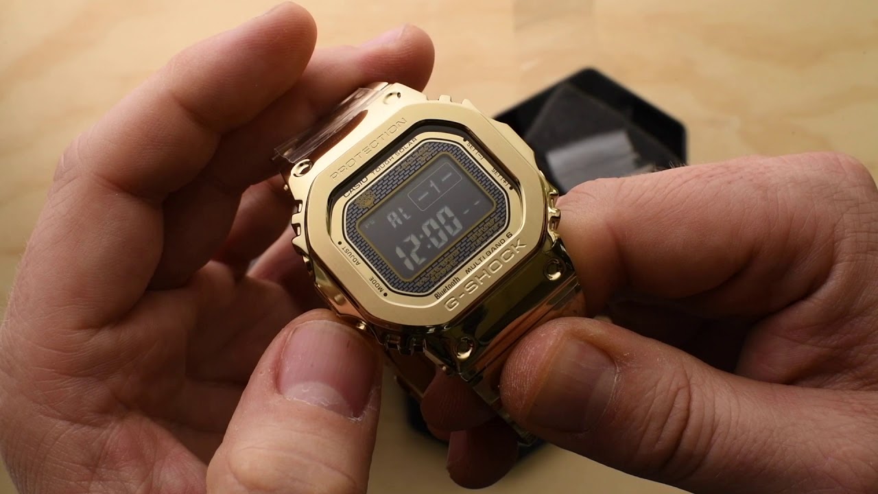 G Shock Full Metal GMWB5000 Gold Watch Unboxing