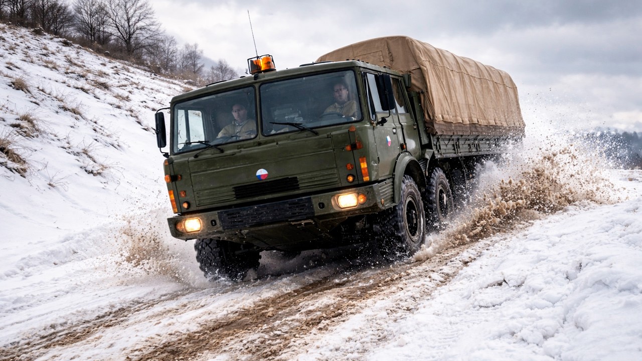 Ледовый вызов: Tatra, Praga V3S и ZIL сражаются на бездорожье! ❄️💪💥