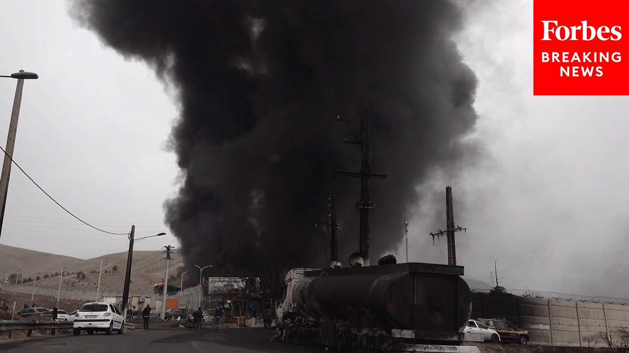 Smoke Pours Out Of Iranian Oil Facility After Israeli Airstrikes Targeting Energy Infrastructure