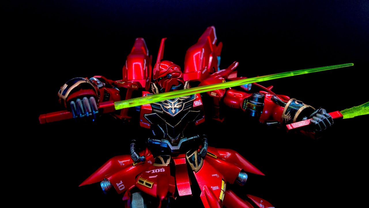 HGUCシナンジュをガンダムマーカーで全力塗装‼︎【デカール.スミ入れ.エングレービング.トップコートなどてんこ盛り‼︎】